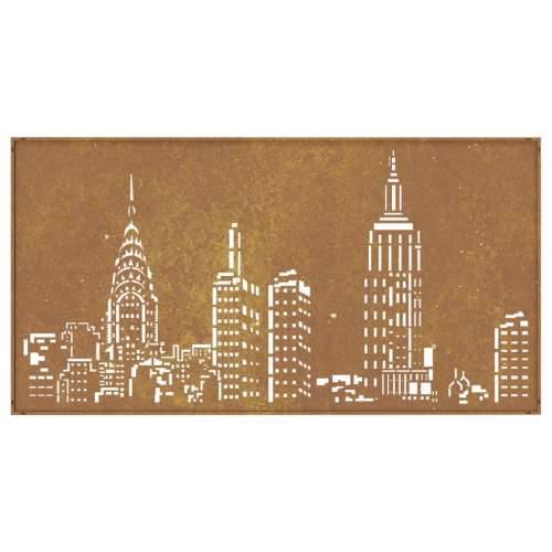 Vrtni zidni ukras 105 x 55 cm čelik COR-TEN s uzorkom horizonta Cijena