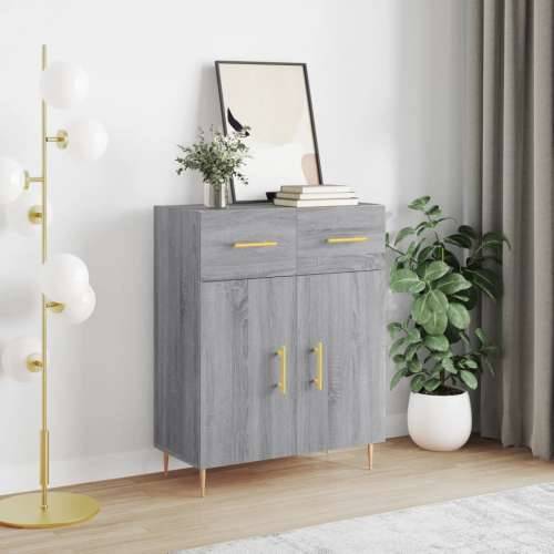 Komoda boja hrasta sonome 69,5 x 34 x 90 cm konstruirano drvo - Sivi hrast sonoma 1 Cijena