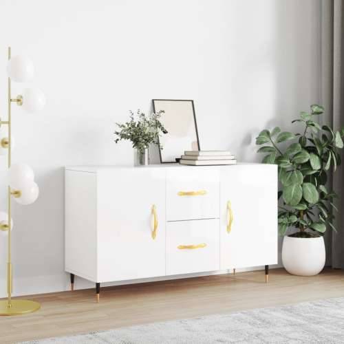 Komoda sjajna bijela 100x36x60 cm od konstruiranog drva - Visoko sjajno bijela 1 Cijena