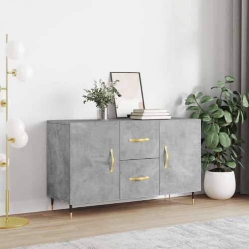 Komoda siva boja betona 100x36x60 cm od konstruiranog drva - Beton siva 1 Cijena