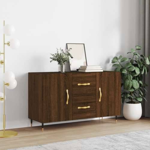 Komoda smeđa boja hrasta 100 x 36 x 60 cm od konstruiranog drva - Smeđi hrast 1 Cijena