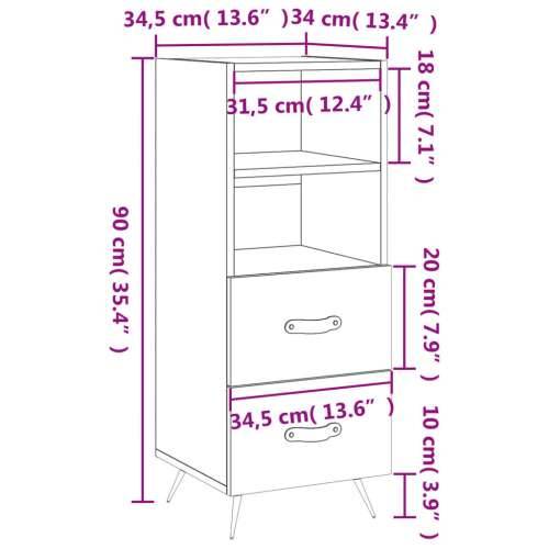Komoda crna 34,5 x 34 x 90 cm od konstruiranog drva - Crna 1 Cijena