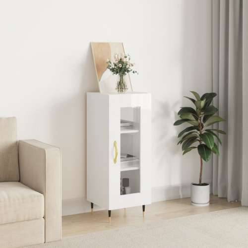 Komoda sjajna bijela 34,5 x 34 x 90 cm od konstruiranog drva Visoko sjajno bijela 1 Cijena