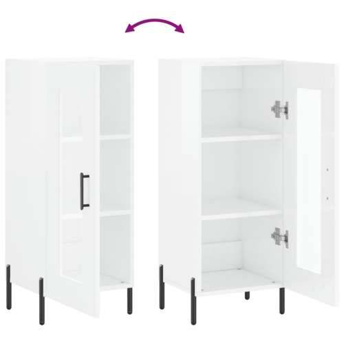 Komoda sjajna bijela 34,5 x 34 x 90 cm od konstruiranog drva - Visoko sjajno bijela 1 Cijena