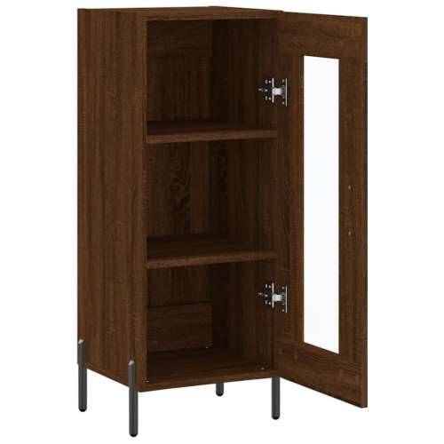 Komoda boja smeđeg hrasta 34,5 x 34 x 90 cm konstruirano drvo - Smeđi hrast 1 Cijena
