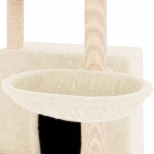 Penjalica za mačke - Kuća za mačke - Grebalica sa stupovima za grebanje krem 132 cm - Krema Cijena