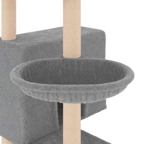 Penjalica za mačke - Kuća za mačke - Grebalica sa stupovima za grebanje svjetlosiva 143 cm - Svjetlosiva Cijena