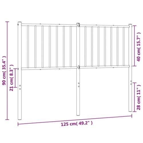 Metalno uzglavlje bijelo 120 cm - Bijela 120 cm 1 Cijena