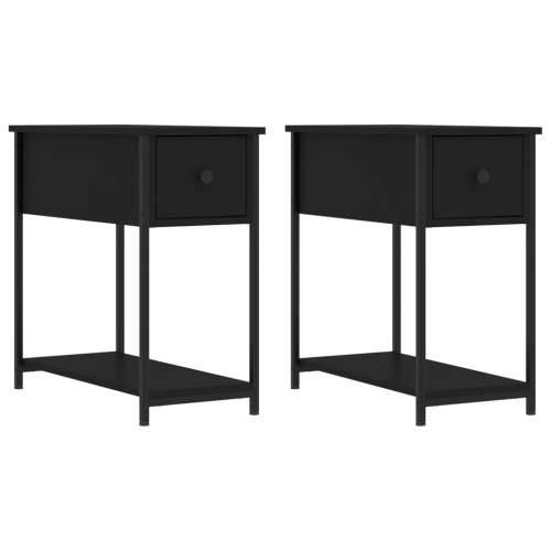 Noćni ormarići 2 kom crni 30 x 60 x 60 cm od konstruiranog drva - Crna 2 Cijena