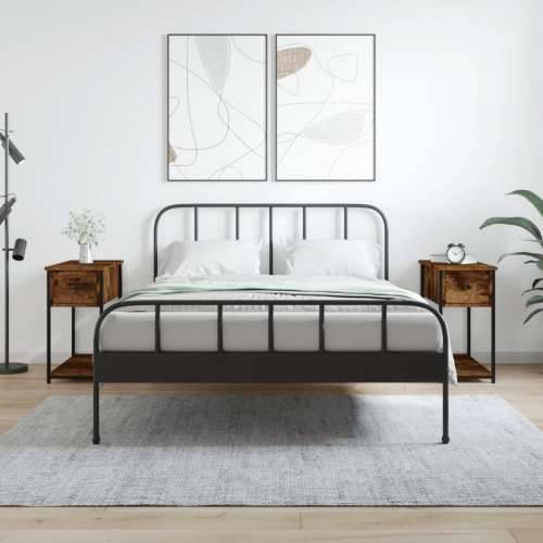 Noćni ormarići 2 kom boja hrasta 30x60x60 cm konstruirano drvo Dimljeni hrast 2 Cijena