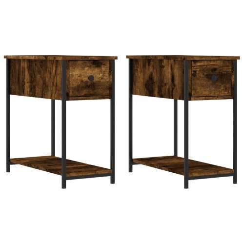 Noćni ormarići 2 kom boja hrasta 30x60x60 cm konstruirano drvo Dimljeni hrast 2 Cijena