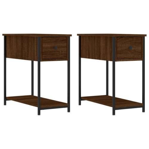 Noćni ormarići 2 kom boja hrasta 30x60x60 cm konstruirano drvo - Smeđi hrast 2 Cijena