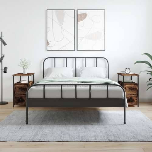 Noćni ormarići 2 kom boja hrasta 30x60x60 cm konstruirano drvo - Dimljeni hrast 2 Cijena