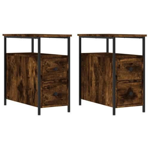 Noćni ormarići 2 kom boja hrasta 30x60x60 cm konstruirano drvo - Dimljeni hrast 2 Cijena