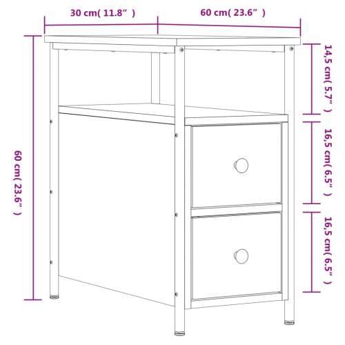 Noćni ormarići 2 kom boja hrasta 30x60x60 cm konstruirano drvo Sivi hrast sonoma 2 Cijena