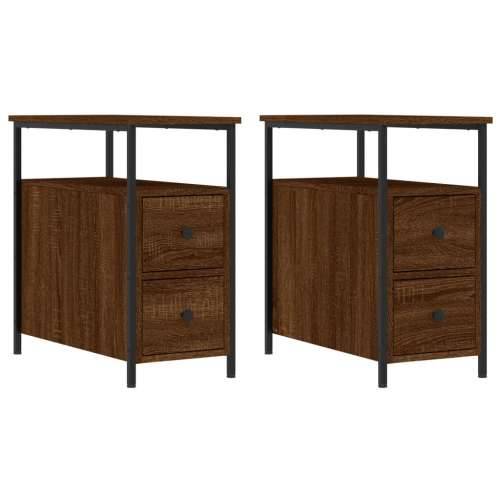Noćni ormarići 2 kom boja hrasta 30x60x60 cm konstruirano drvo - Smeđi hrast 2 Cijena