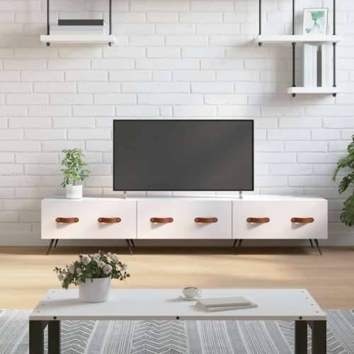 TV ormarić sjajni bijeli 150 x 36 x 30 cm od konstruiranog drva - Visoko sjajno bijela 1 Cijena
