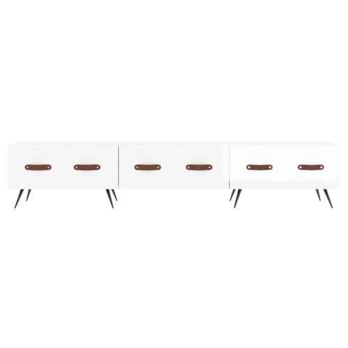 TV ormarić sjajni bijeli 150 x 36 x 30 cm od konstruiranog drva - Visoko sjajno bijela 1 Cijena