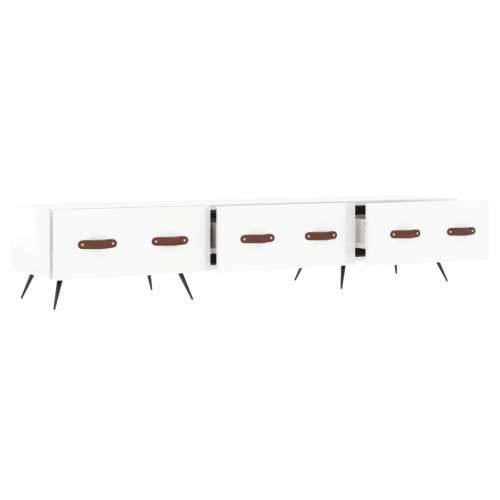 TV ormarić sjajni bijeli 150 x 36 x 30 cm od konstruiranog drva - Visoko sjajno bijela 1 Cijena