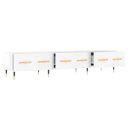 TV ormarić sjajni bijeli 150 x 36 x 30 cm od konstruiranog drva - Visoko sjajno bijela 1 Cijena