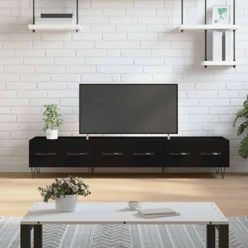 TV ormarić crni 150 x 36 x 30 cm od konstruiranog drva - Crna 1 Cijena