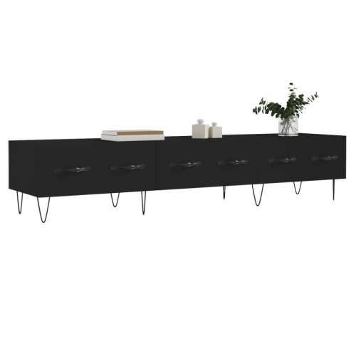 TV ormarić crni 150 x 36 x 30 cm od konstruiranog drva - Crna 1 Cijena