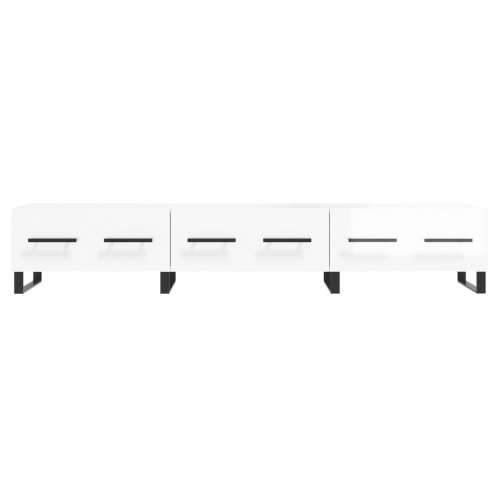 TV ormarić sjajni bijeli 150 x 36 x 30 cm od konstruiranog drva - Visoko sjajno bijela 1 Cijena