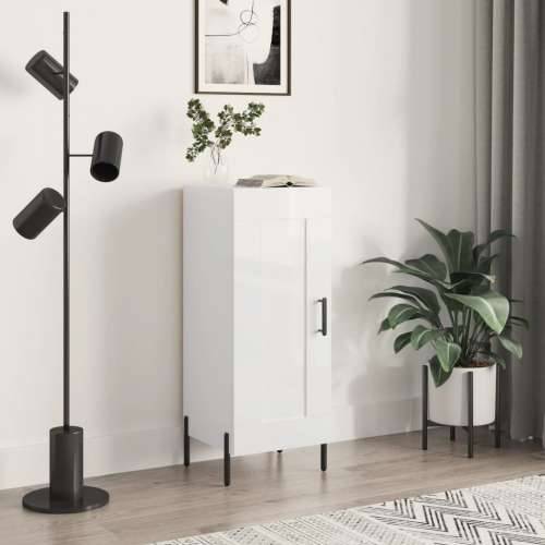 Komoda sjajna bijela 34,5 x 34 x 90 cm od konstruiranog drva - Visoko sjajno bijela 1 Cijena