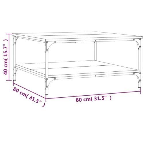 Stolić za kavu boja hrasta 80 x 80 x 40 cm konstruirano drvo - Dimljeni hrast 80 x 80 x 40 cm 1 Cijena