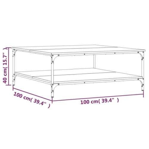Stolić za kavu crni 100 x 100 x 40 cm od konstruiranog drva - Crna 100 x 100 x 40 cm 1 Cijena