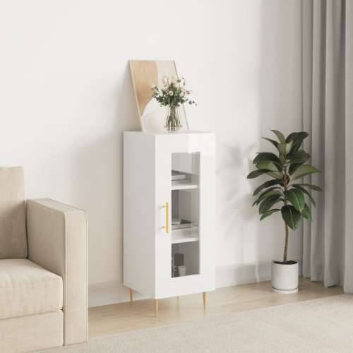 Komoda sjajna bijela 34,5 x 34 x 90 cm od konstruiranog drva - Visoko sjajno bijela 1 Cijena