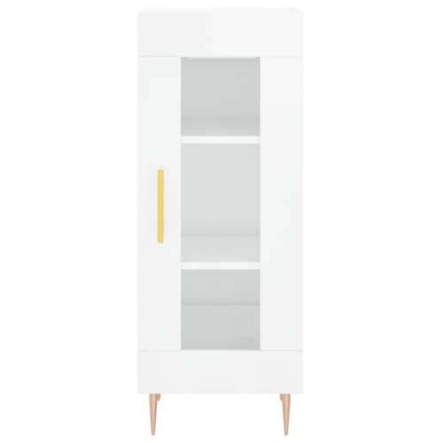 Komoda sjajna bijela 34,5 x 34 x 90 cm od konstruiranog drva - Visoko sjajno bijela 1 Cijena