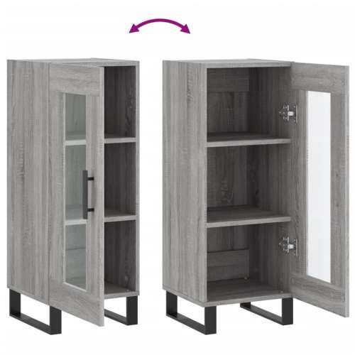 Komoda boja hrasta sonome 34,5x34x90 cm od konstruiranog drva - Sivi hrast sonoma 1 Cijena