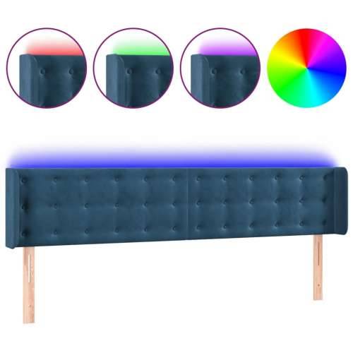 LED uzglavlje tamnoplavo 163x16x78/88 cm baršunasto - Tamno plava 163 x 16 x 78/88 cm 1 Cijena