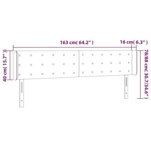 LED uzglavlje tamnoplavo 163x16x78/88 cm baršunasto - Tamno plava 163 x 16 x 78/88 cm 1 Cijena