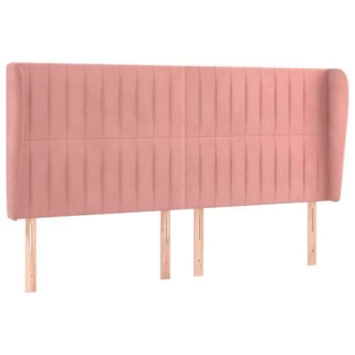 Uzglavlje s ušima ružičasto 163x23x118/128 cm baršunasto - Ružičasta 183 x 23 x 118/128 cm 1 Cijena
