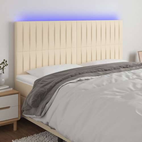 LED uzglavlje krem 180x5x118/128 cm od tkanine - Krema 180 x 5 x 118/128 cm 1 Cijena