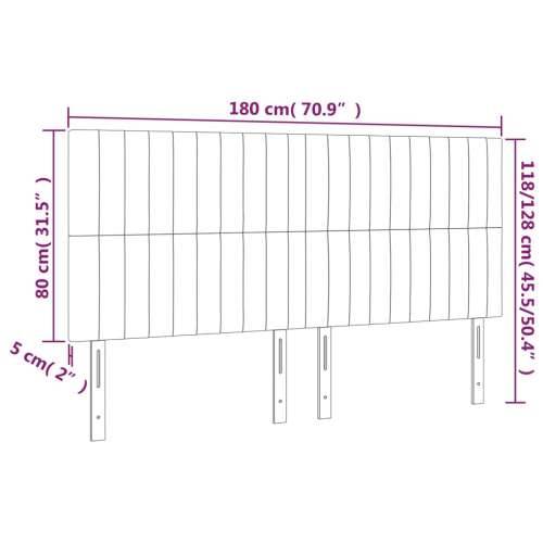 LED uzglavlje krem 180x5x118/128 cm od tkanine - Krema 180 x 5 x 118/128 cm 1 Cijena