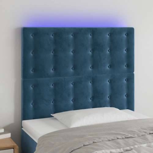 LED uzglavlje tamnoplavo 80x5x118/128 cm baršunasto - Tamno plava 80 x 5 x 118/128 cm 1 Cijena