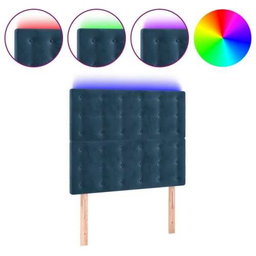 LED uzglavlje tamnoplavo 80x5x118/128 cm baršunasto - Tamno plava 80 x 5 x 118/128 cm 1 Cijena
