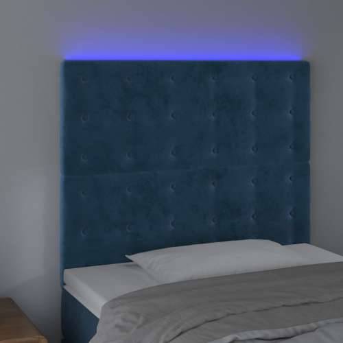 LED uzglavlje tamnoplavo 80x5x118/128 cm baršunasto - Tamno plava 80 x 5 x 118/128 cm 1 Cijena