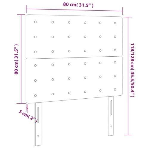 LED uzglavlje tamnoplavo 80x5x118/128 cm baršunasto - Tamno plava 80 x 5 x 118/128 cm 1 Cijena