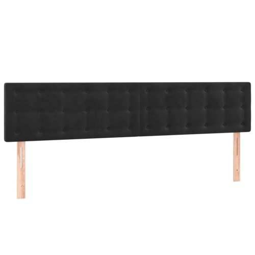 Krevet s oprugama i madracem crni 160x200 cm baršunasti - Crna 160 x 200 cm gumbi Cijena