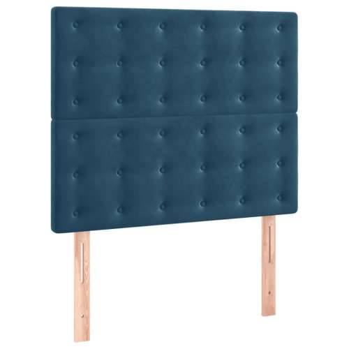 Box spring krevet s madracem tamnoplavi 80 x 200 cm baršunasti - Tamno plava 80 x 200 cm gumbi Cijena