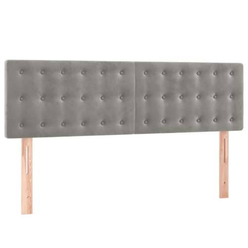 Krevet s oprugama i madracem svjetlosivi 140x190 cm baršunasti - Svjetlosiva 140 x 190 cm gumbi Cijena