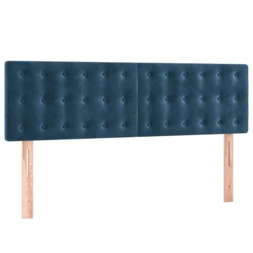 Krevet s oprugama i madracem tamnoplavi 140x190 cm baršunasti - Tamno plava 140 x 190 cm gumbi Cijena
