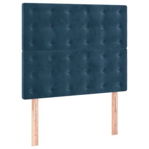 Box spring krevet s madracem tamnoplavi 80 x 200 cm baršunasti - Tamno plava 80 x 200 cm gumbi Cijena