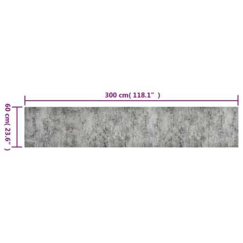 Kuhinjski tepih perivi s uzorkom betona 60 x 300 cm baršunasti - Siva i crna 60 x 300 cm 1 Cijena