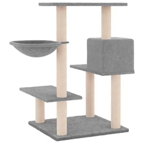 Penjalica za mačke - Kuća za mačke - Grebalica sa stupovima za grebanje svjetlosiva 82,5 cm - Svjetlosiva Cijena