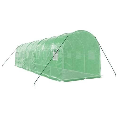 Staklenik s čeličnim okvirom zeleni 16 m² 8 x 2 x 2 m Cijena